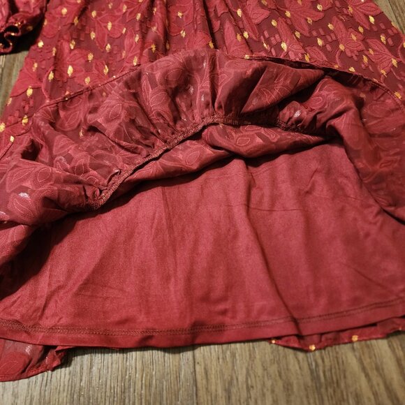 London Times Polka Dot A-line Short Dress NWT Red Size 10 - Picture 9 of 10